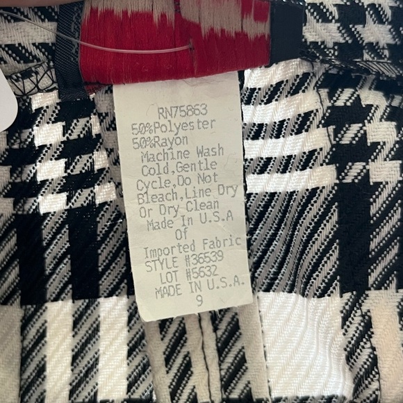 Tracy Evans Black and White Checkered A-Line Skirt - Picture 6 of 6